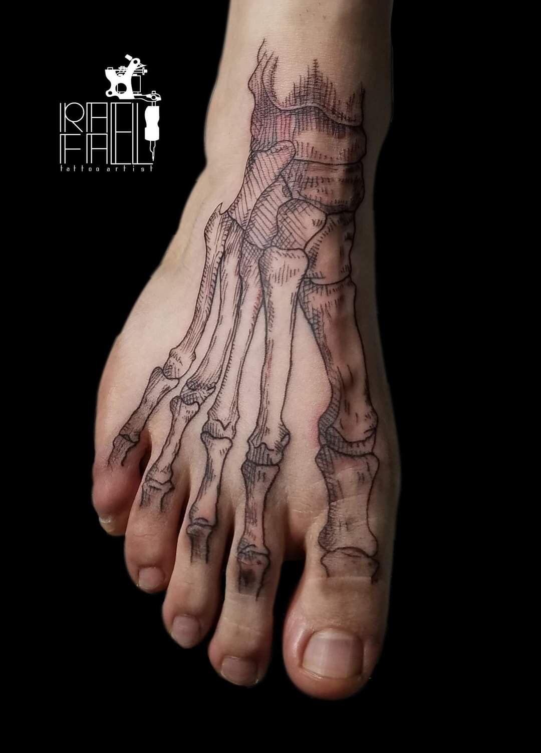 Glow In The Dark Hand Bones Tattoo – Tattoo for a week