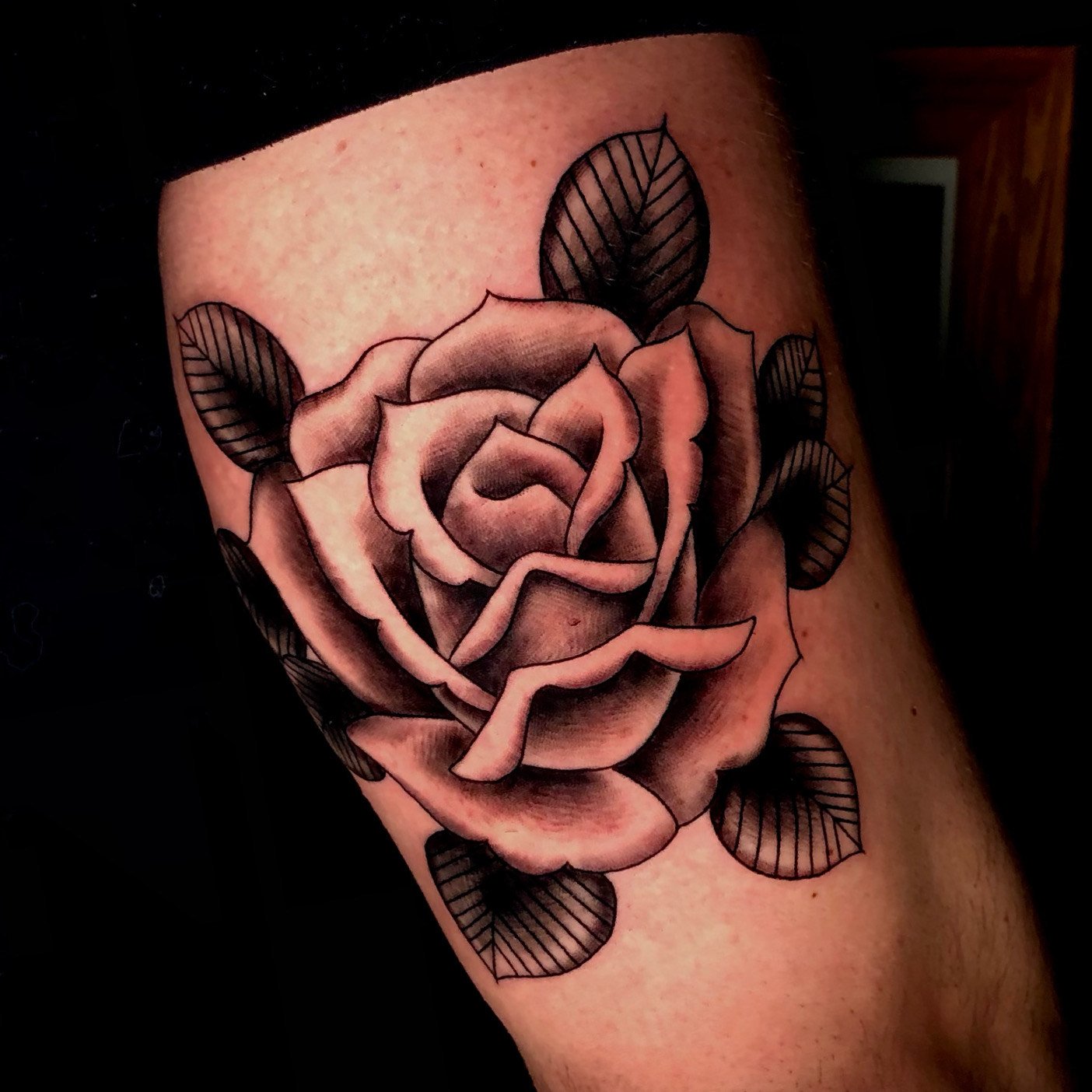 traditional rose black and grey rose