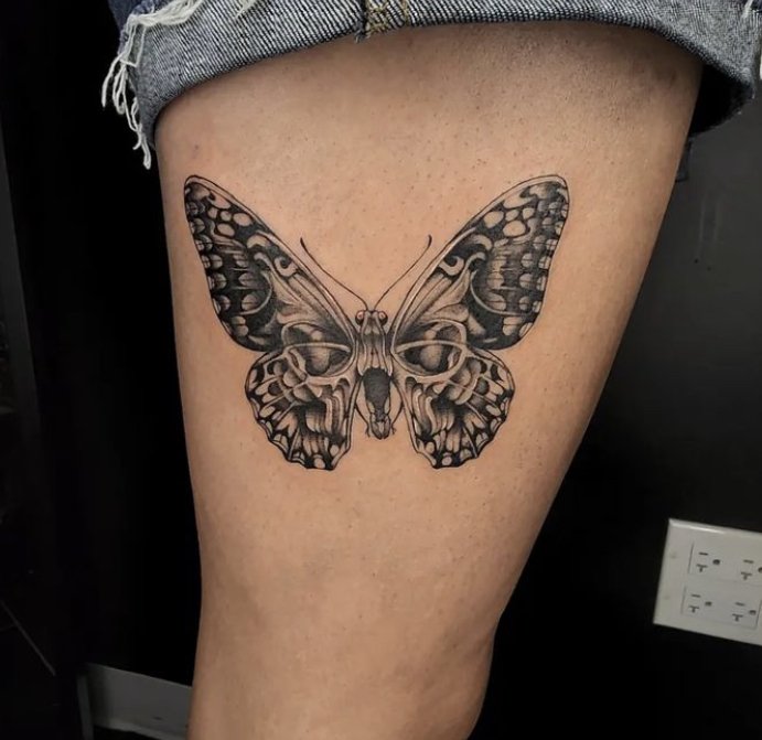 butterfly skull peppershading