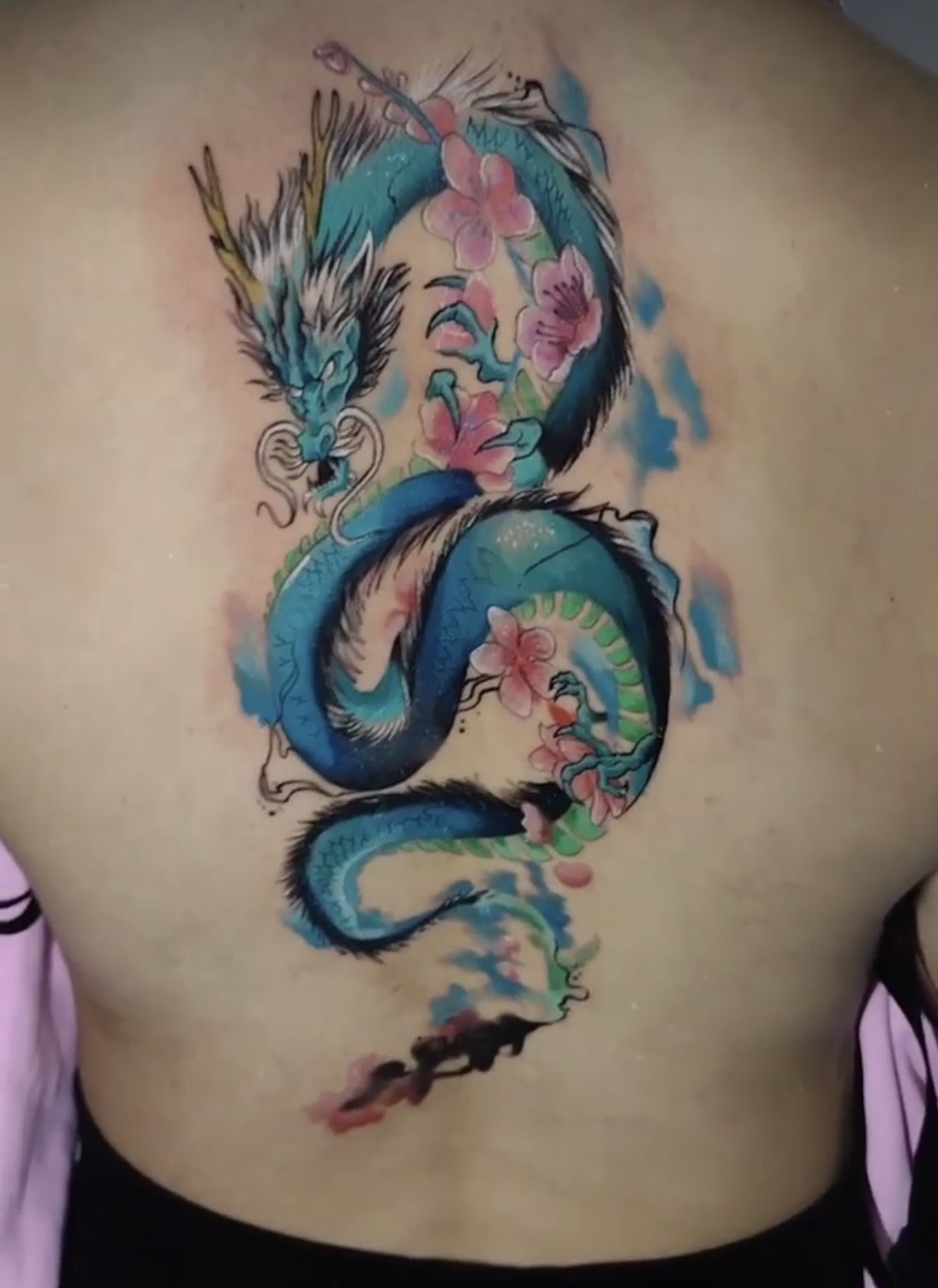 dragon watercolor