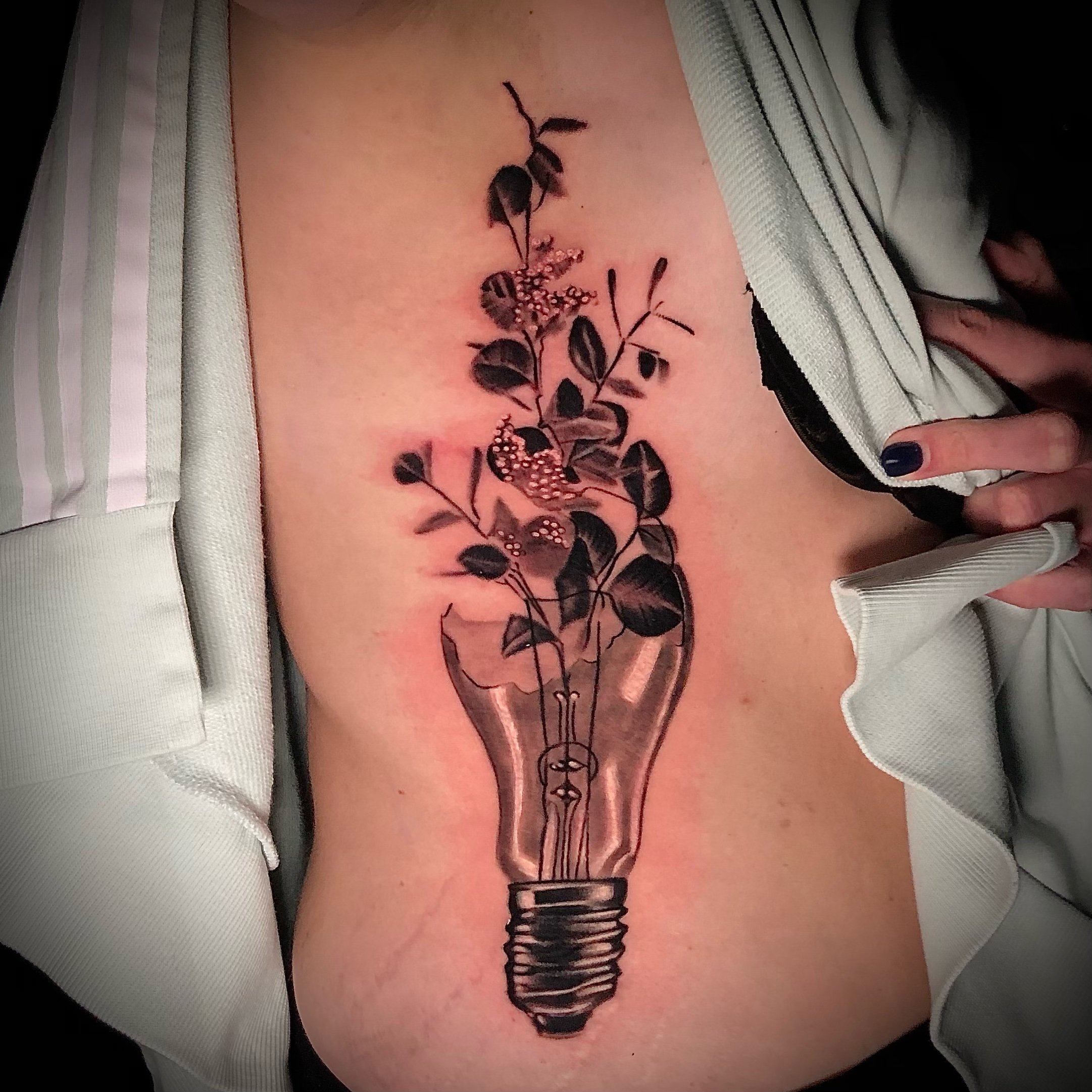 lightbulb with flowers