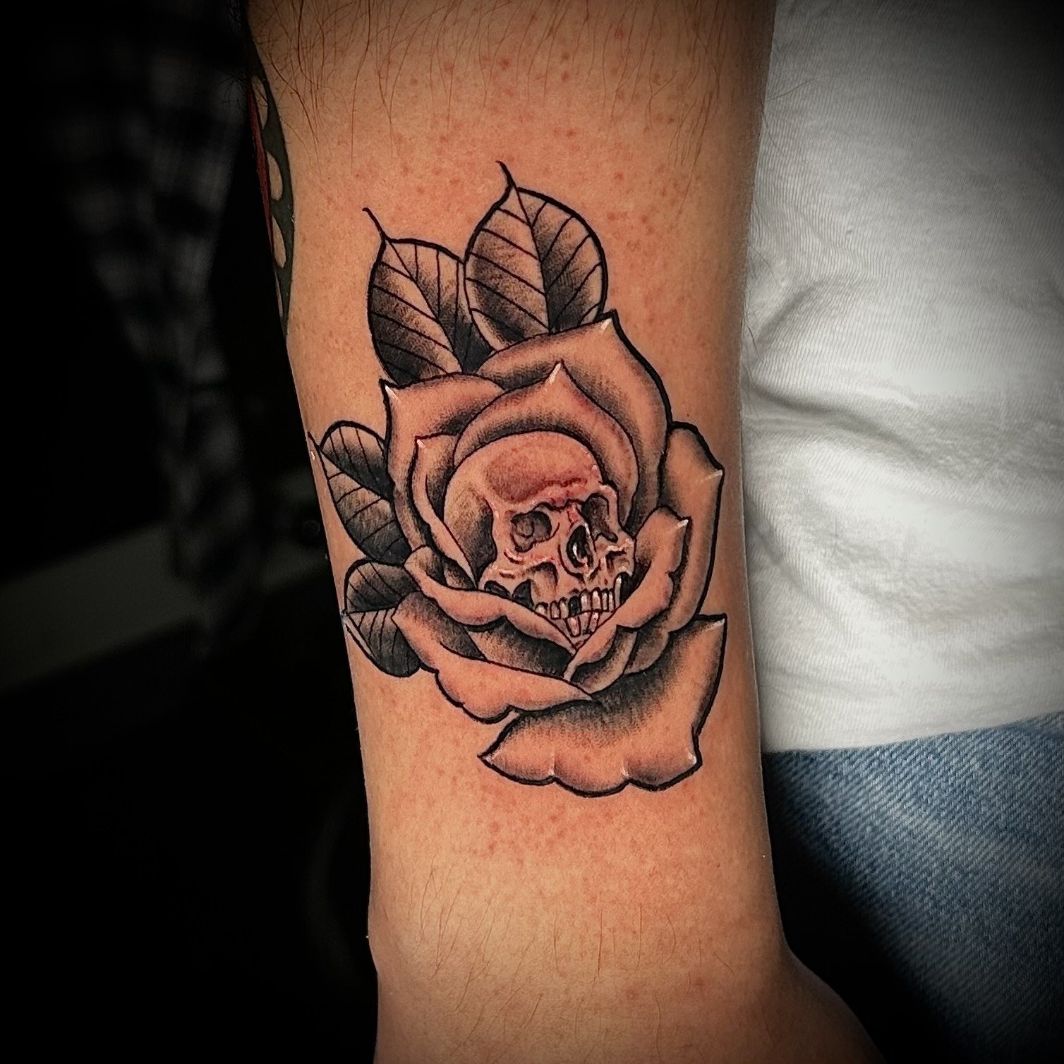 rose with skull