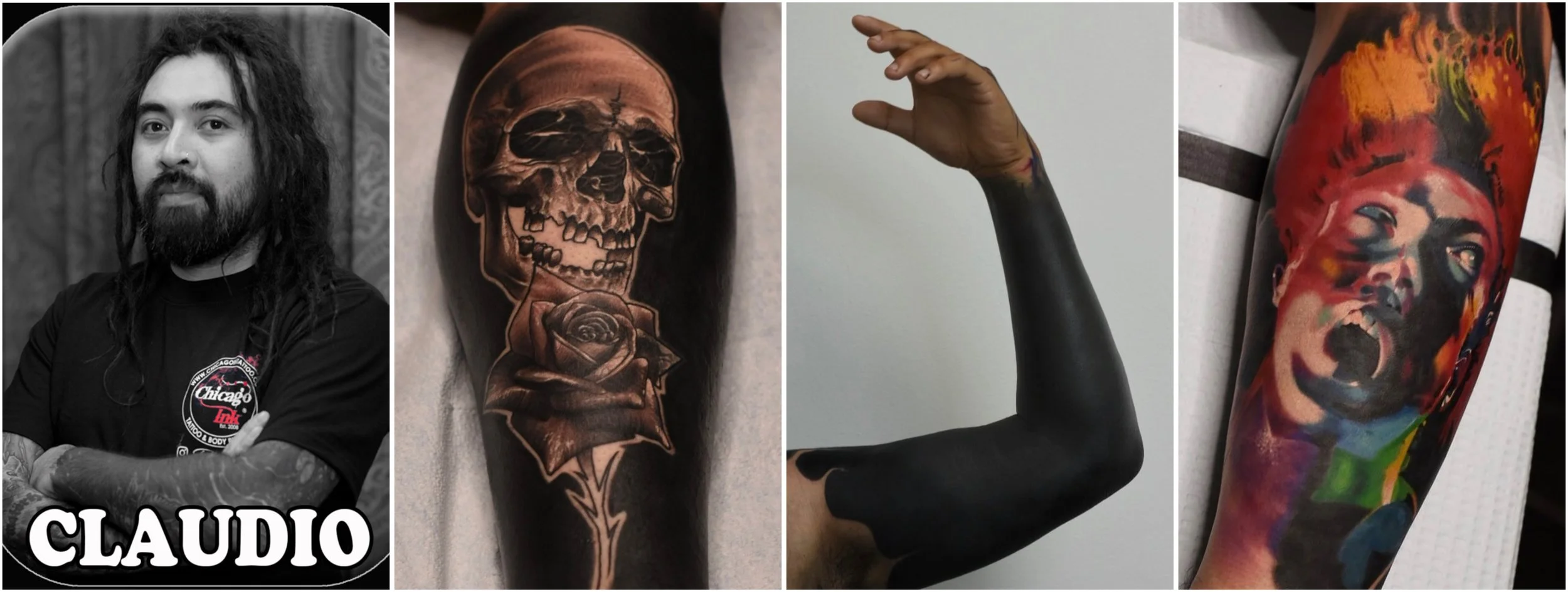 Claudio Black out tattoo artist
