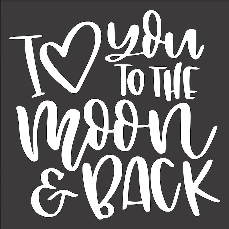 I Love You To The Moon & Back Reusable Stencil for Wood 