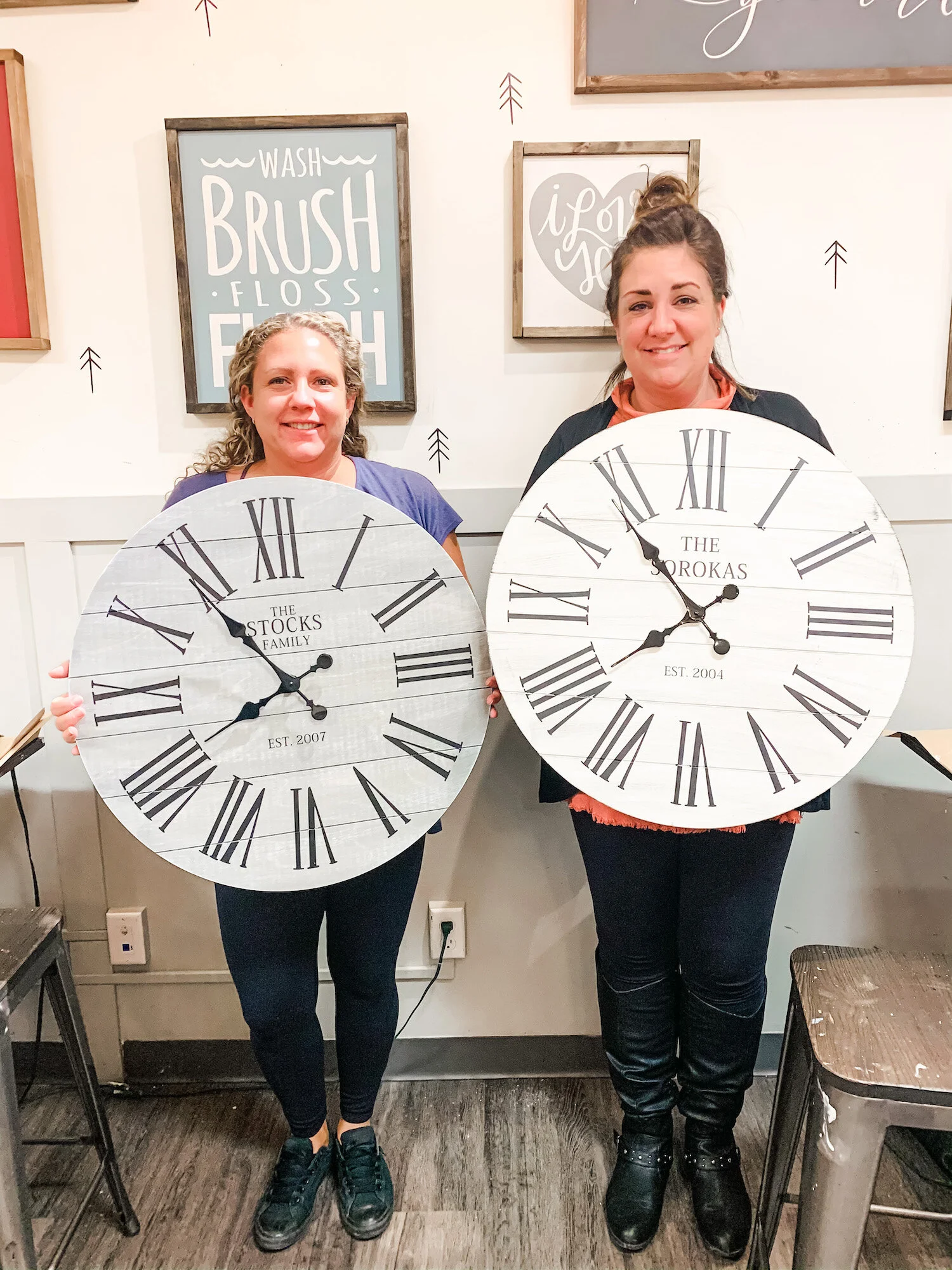 Clock - Painted - Various Designs | DIY Kit