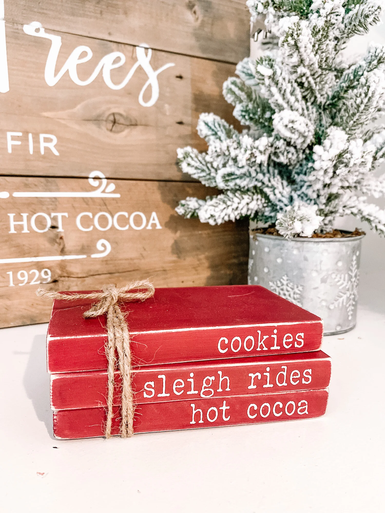 DIY Wood Mini book stack.JPG