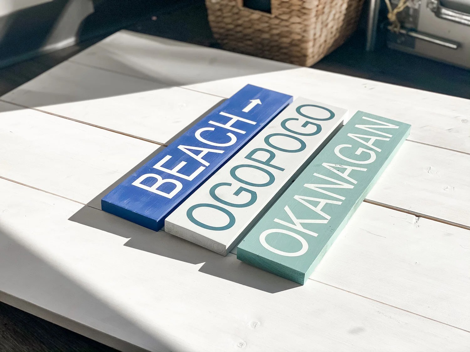 Okanagan Beach Ogopogo - 3 Wood Sign bundle - DIY Kit