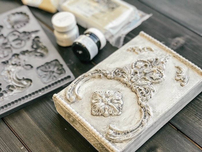 air dry clay rustic chalk decor.JPG