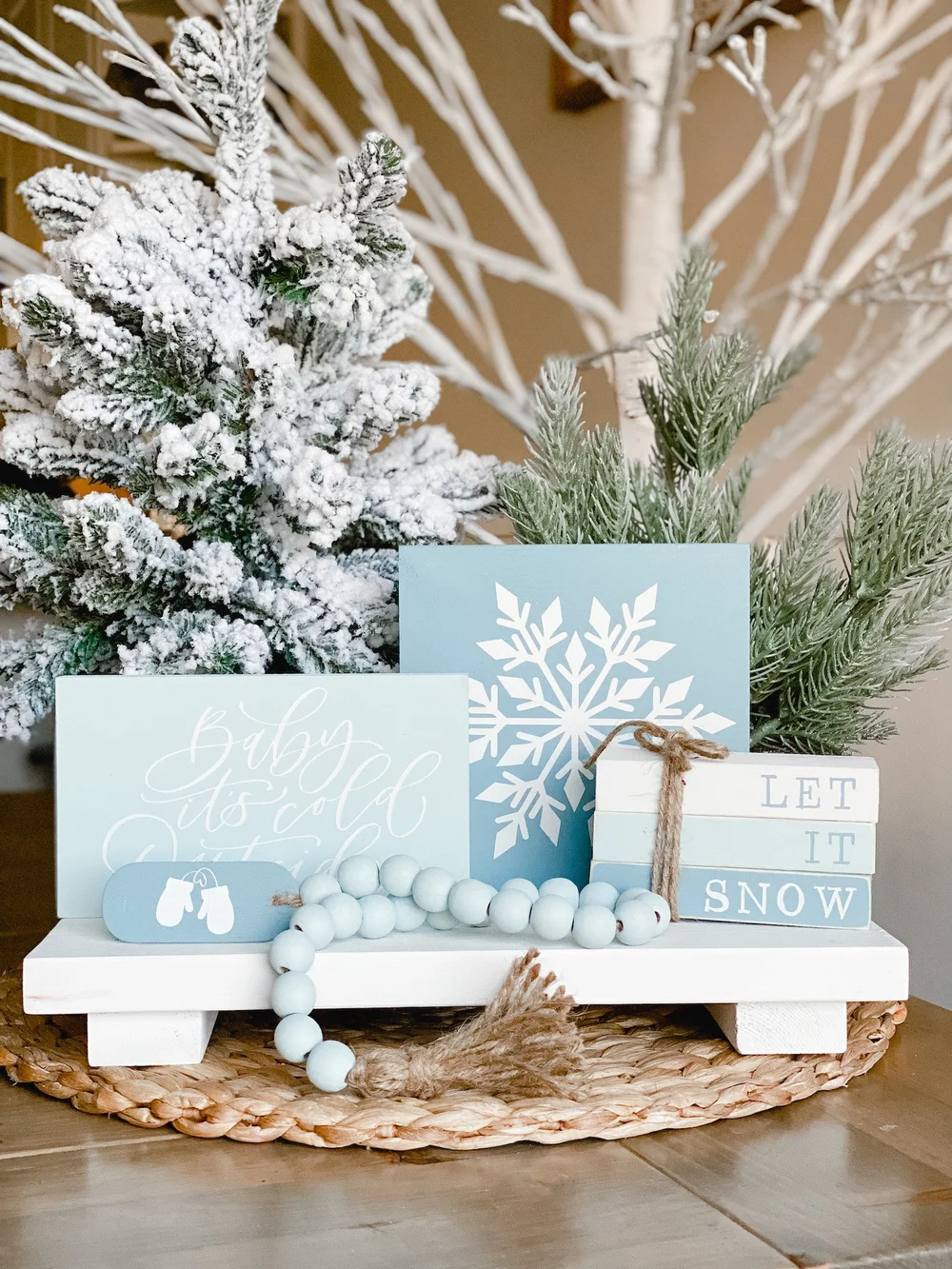 Decorating Ideas Let Snow Let It Snow Sign Metal Front Lawn
