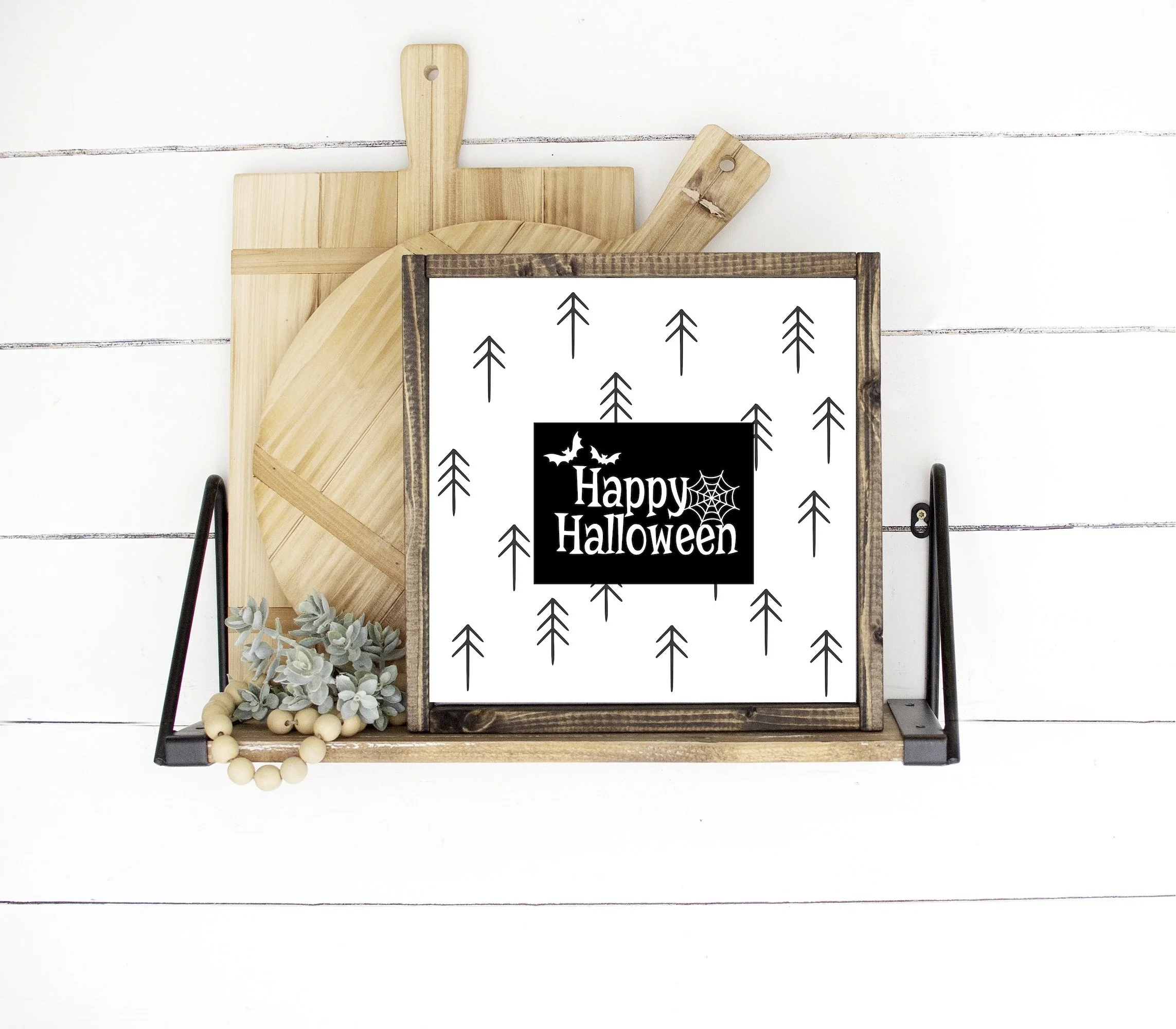 Happy Hallowheen Trees Layered sign Mock Up.jpg