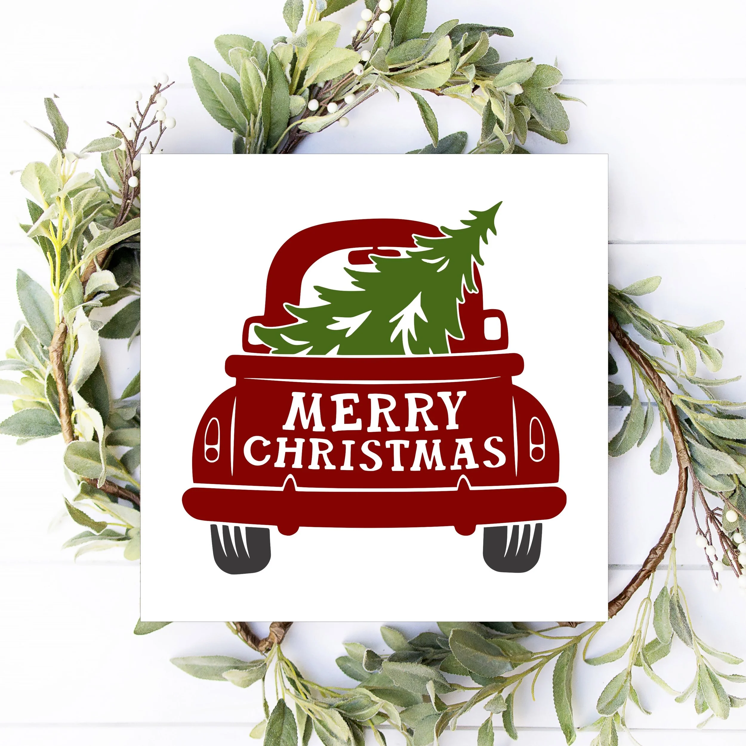 Merry 12x12 Christmas Truck merry Christmas no frame DIY Kit.jpg