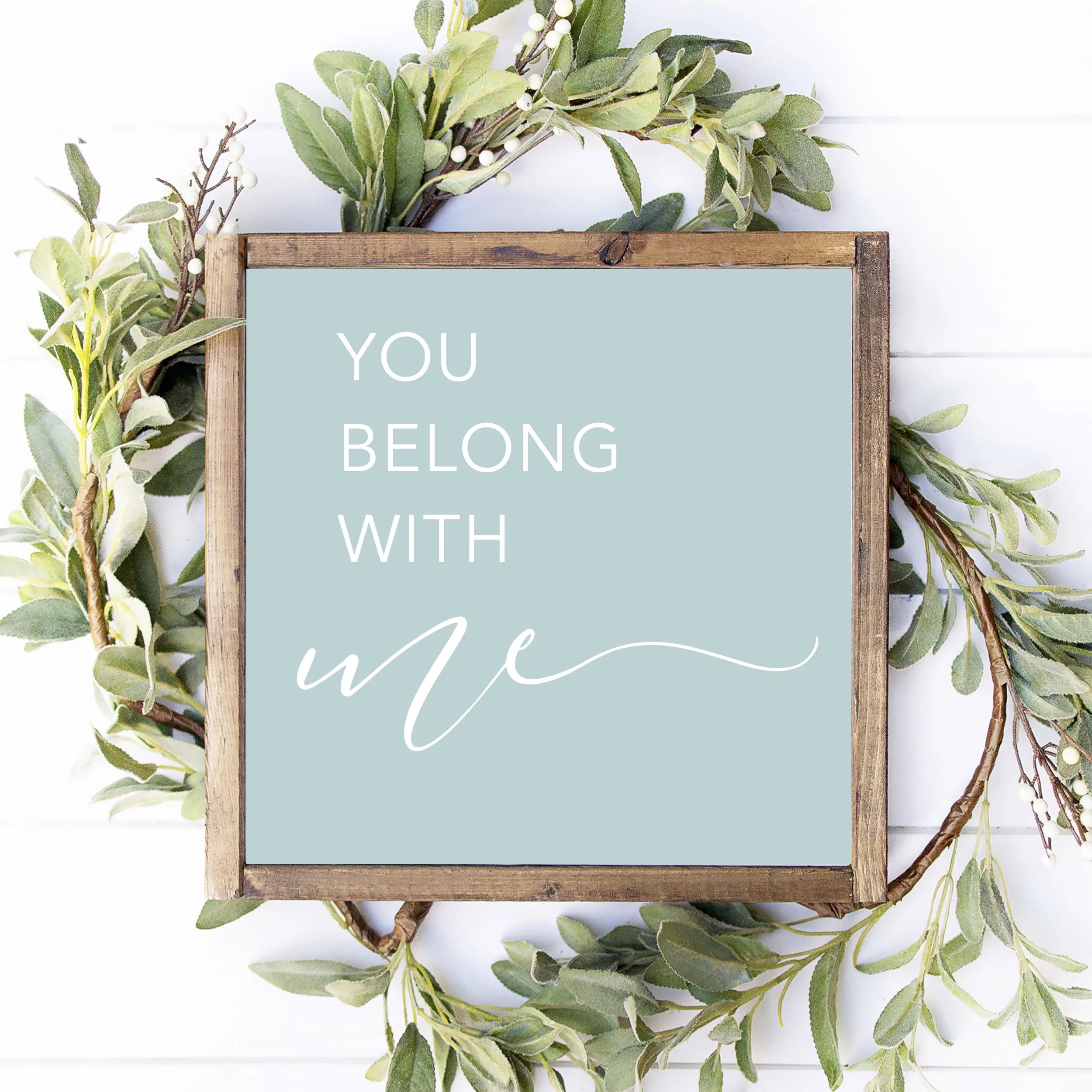 12x12 you belong with me valenties day sign DIY kit Framed.jpg
