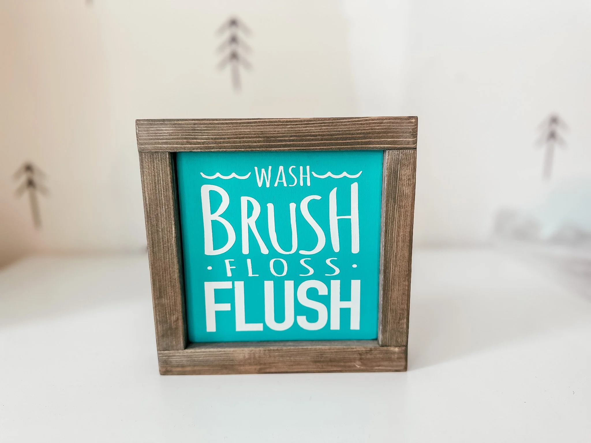 6x6 framed Mini sign Wash Brush Floss Flash DIY Kit Wood Kelowna Canada4.jpg
