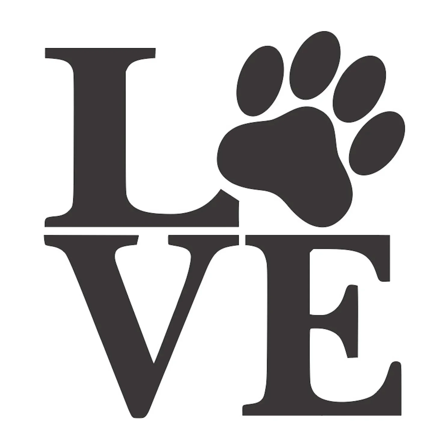 12x12 love with paw print - 2hhite.jpg