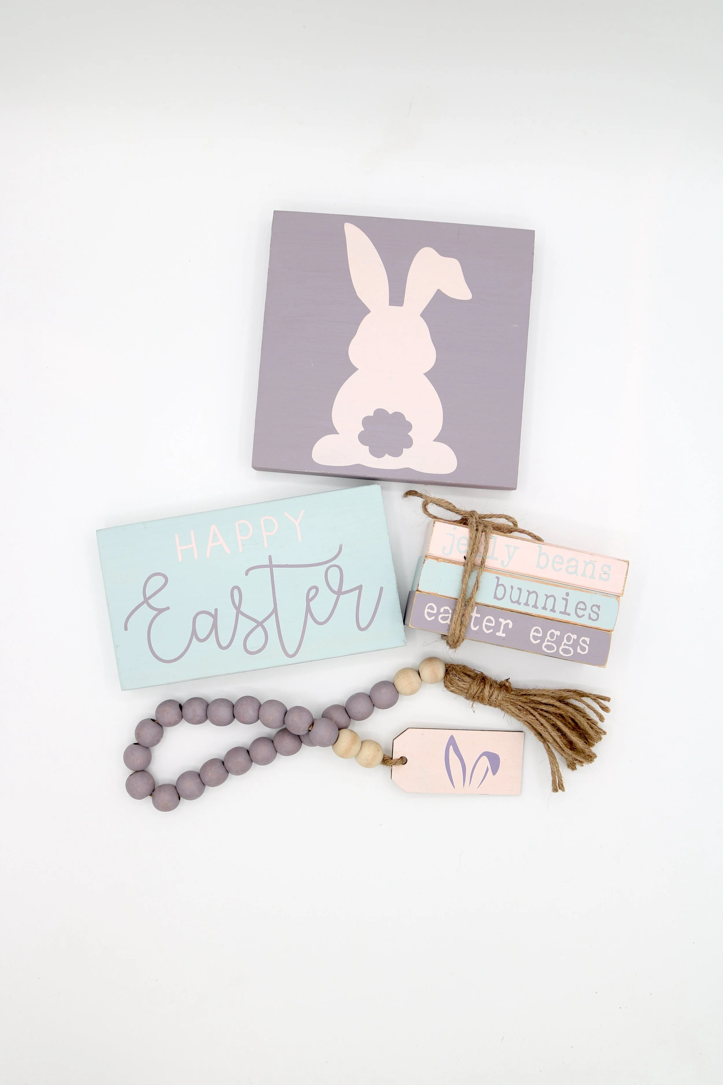 Happy Easter Wood Sign Bundle Finihed Flat Lay1.JPG