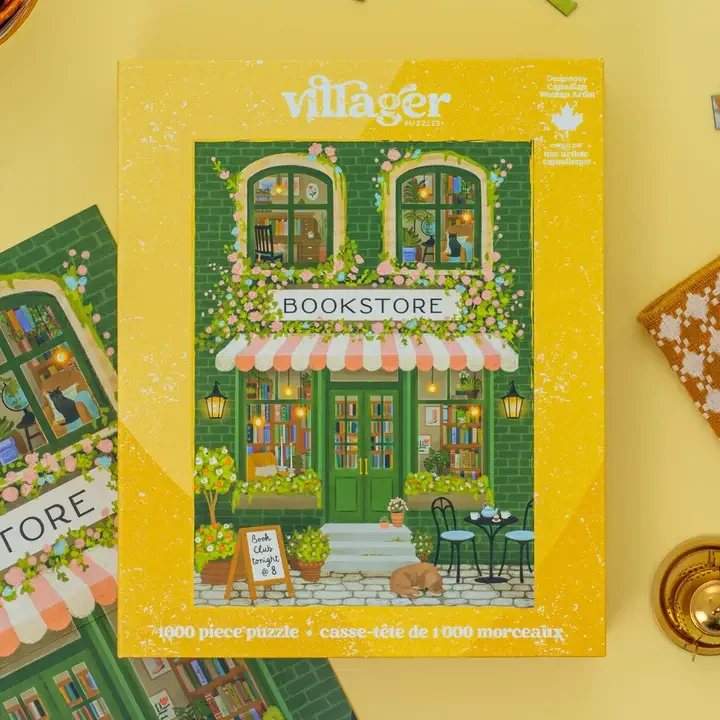 Emerald Bookstore 1000-Piece Puzzle | Villager Puzzles