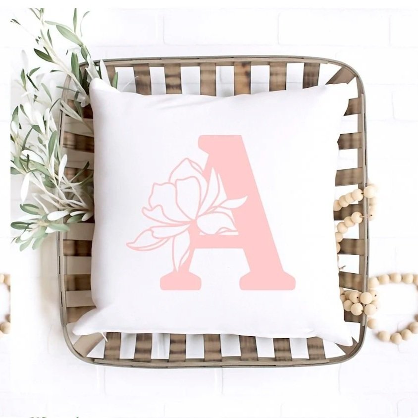 Magnolia Monogram Pillow  - DIY Kit