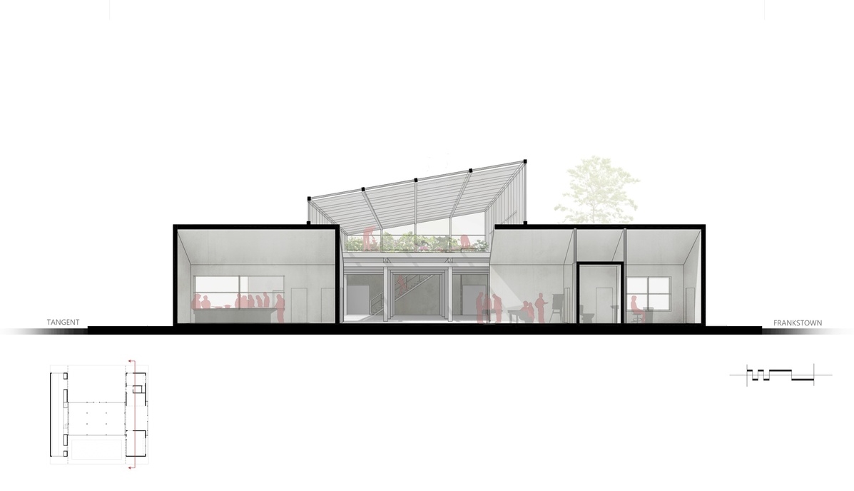 Putnam Street Summer Sectional Perspective 
