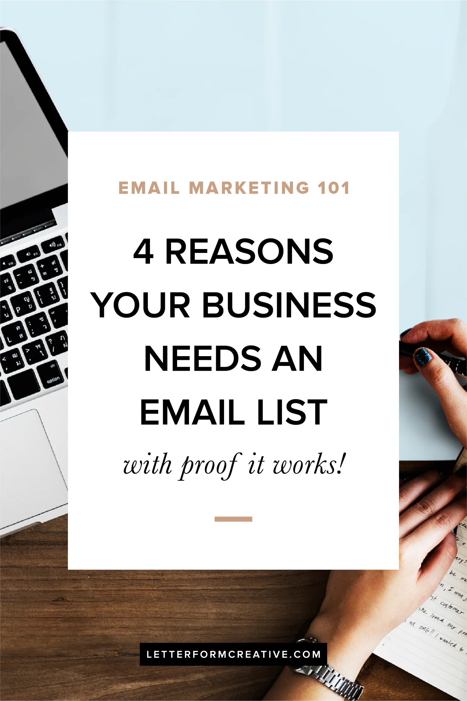 Hey small business owner, are you wondering if your business needs an email list? The answer is yes! It doens't matter if you're service-based or product-based, Either way your business can benefit from email marketing! Read the top four reasons why you need to start building your email list, along with a little proof that it clearly works!