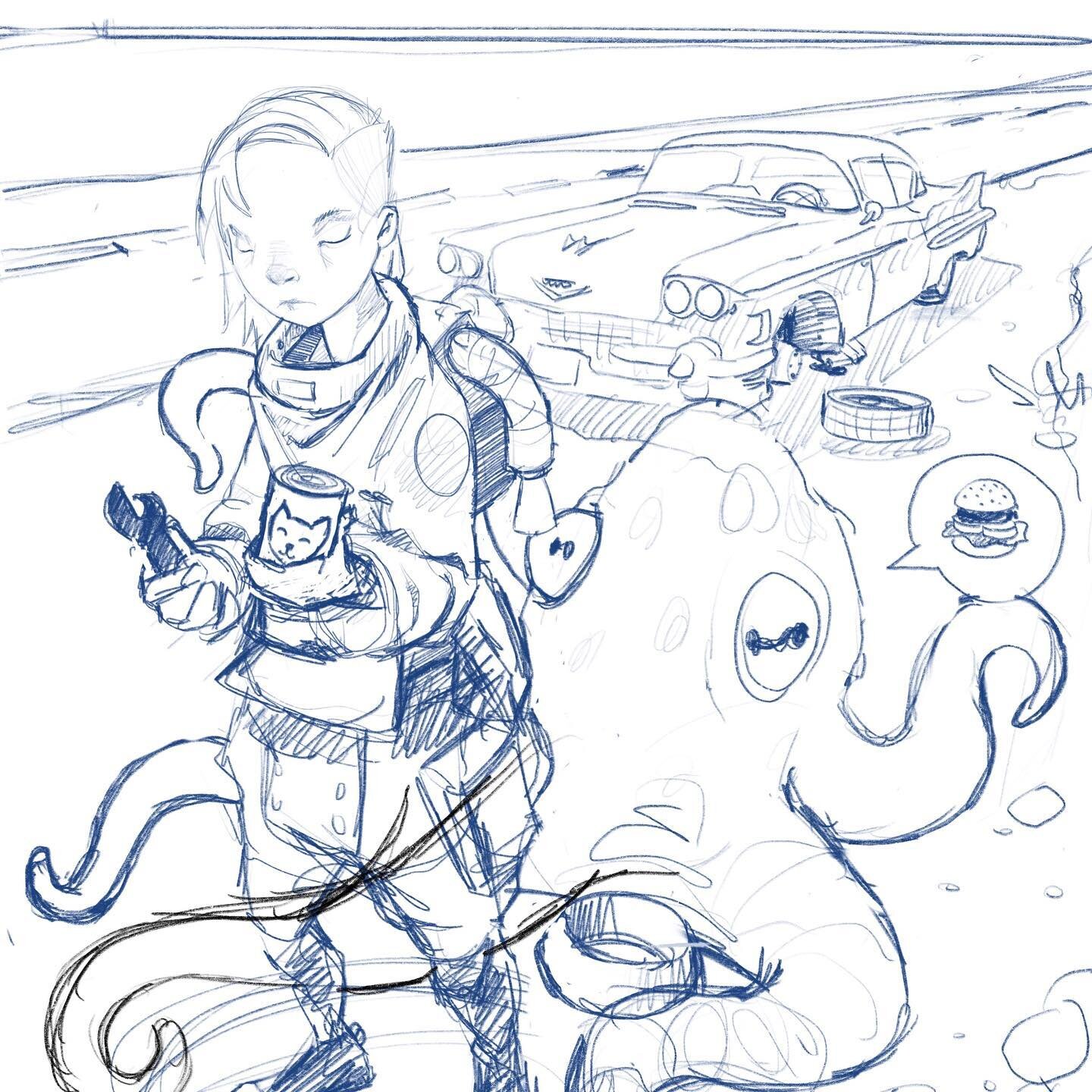 More teasing... check out @valiant_for_president for more! #procreate #illustration #octopus #comics #ya #penguin @valiant_for_president