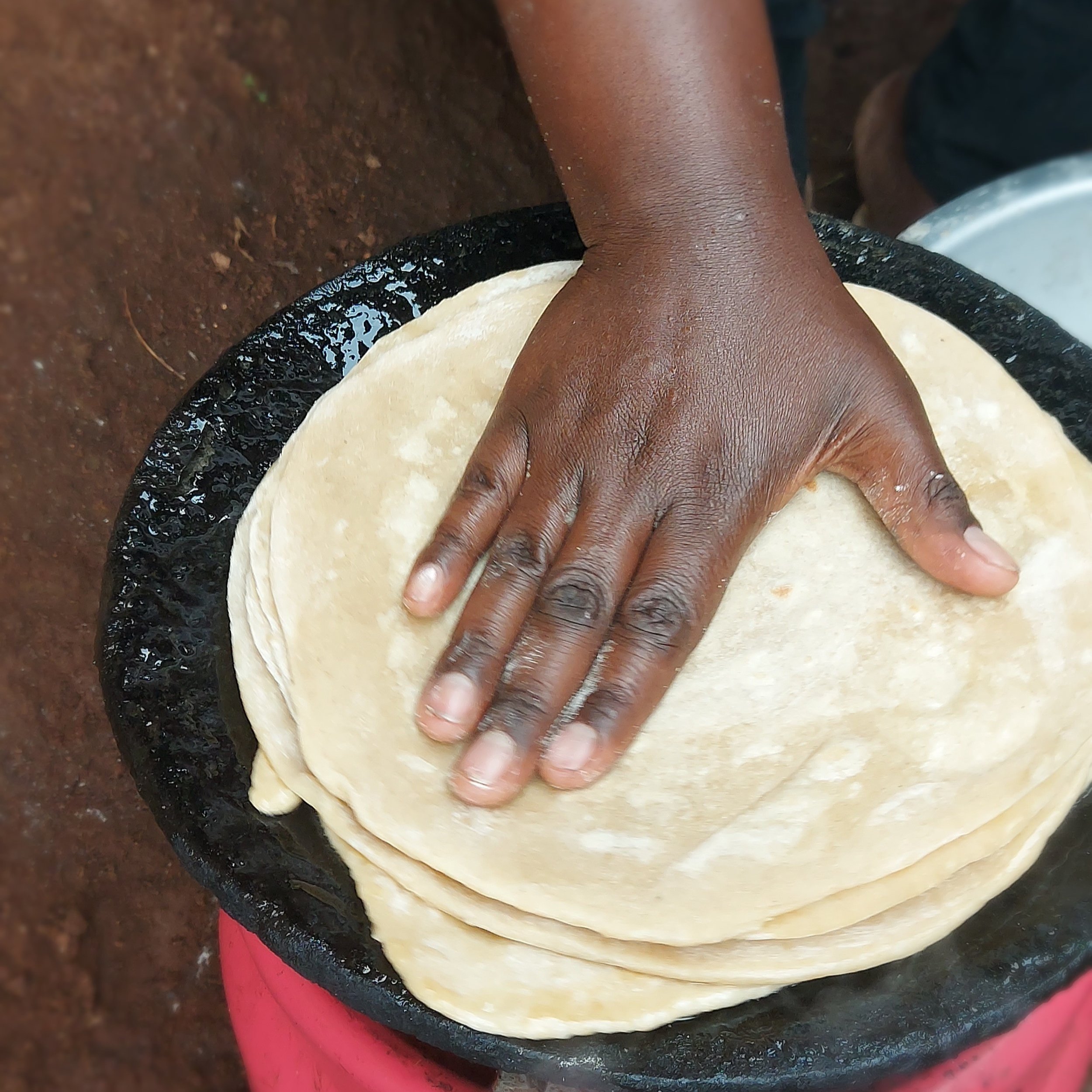 Cooking the chapati