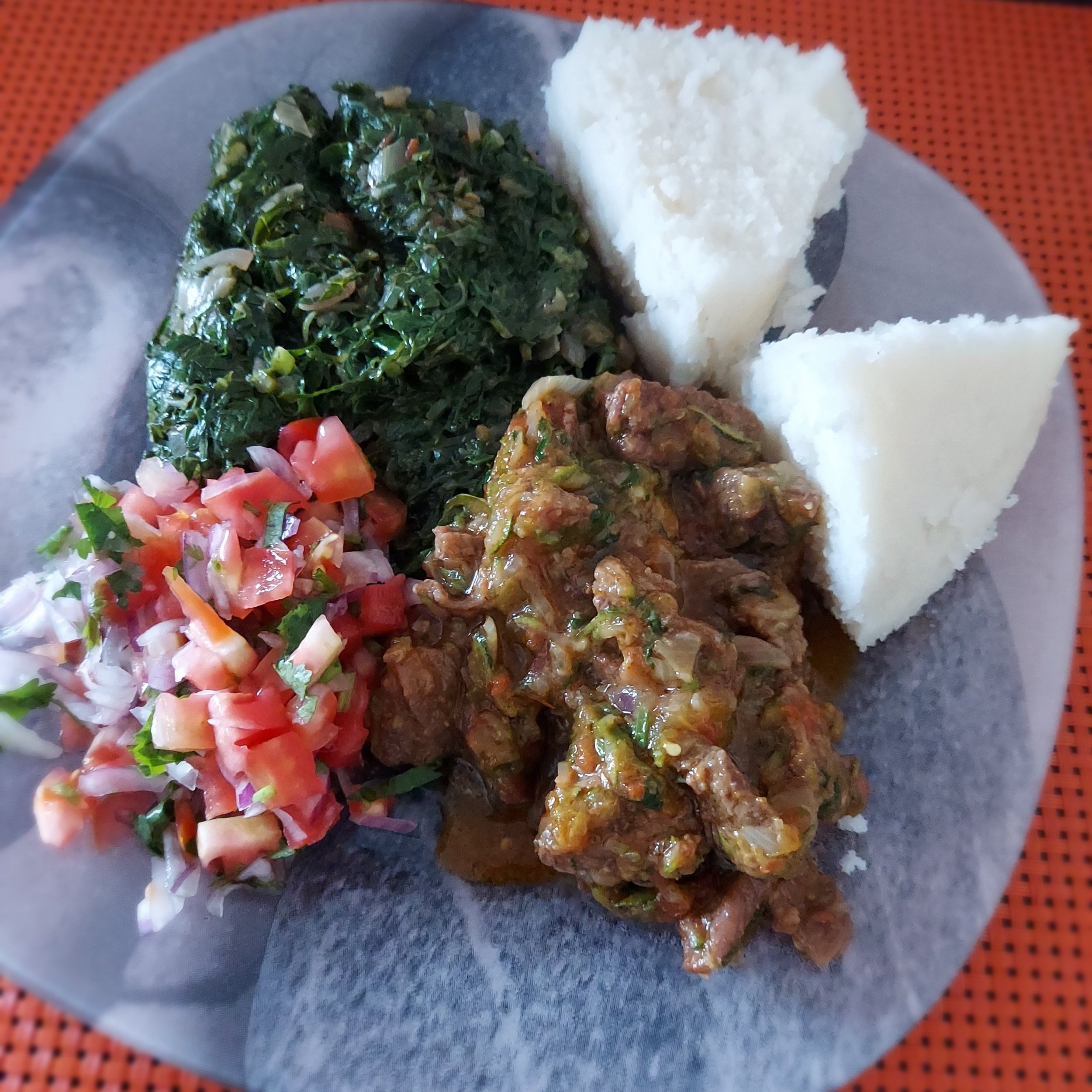 Plate Ugali and Sukuma Wiki