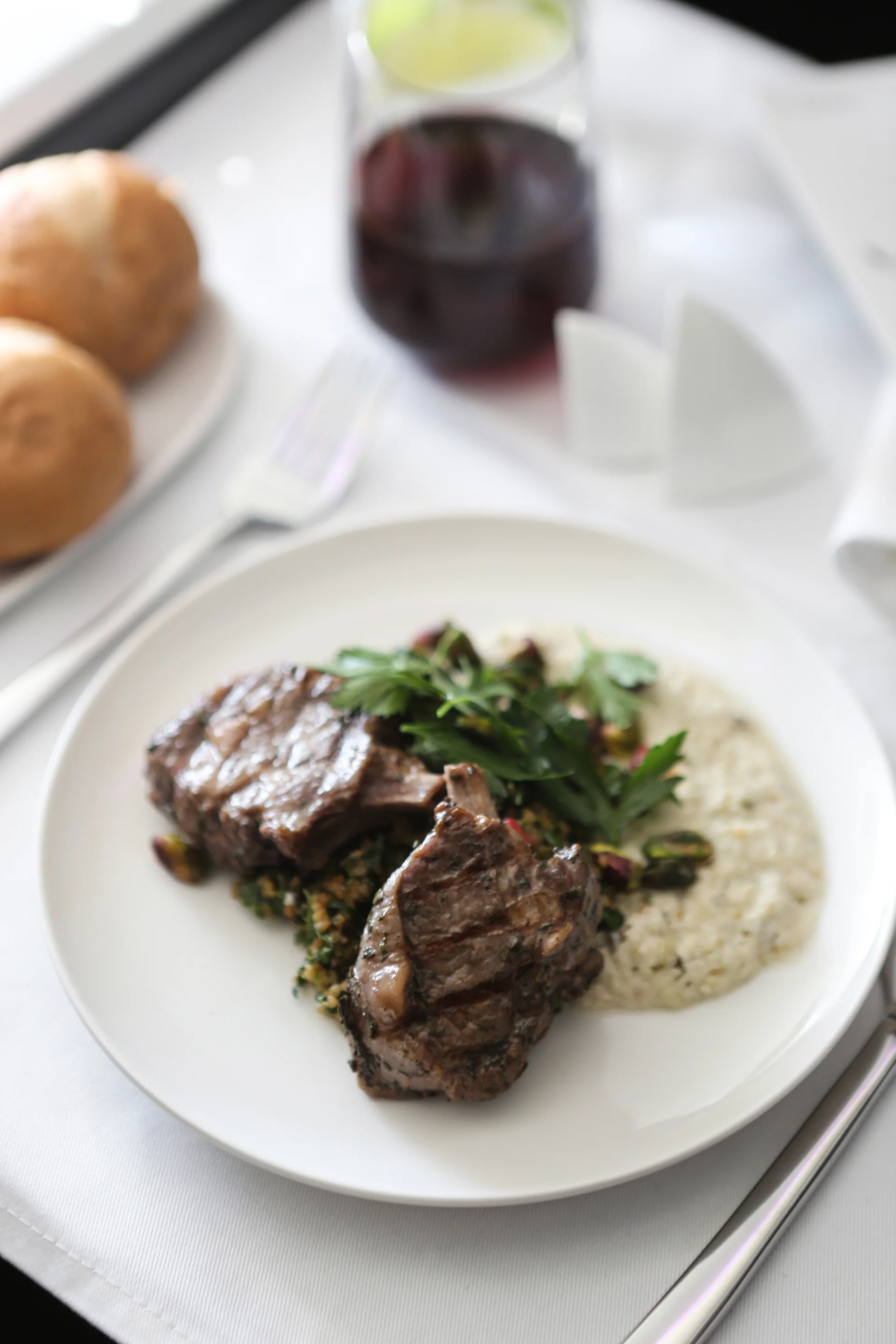 Virgin Australia "The Business" menu by chef Luke Mangan.