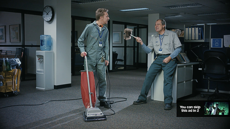 The cleaning crew film from GEICO Unskippable