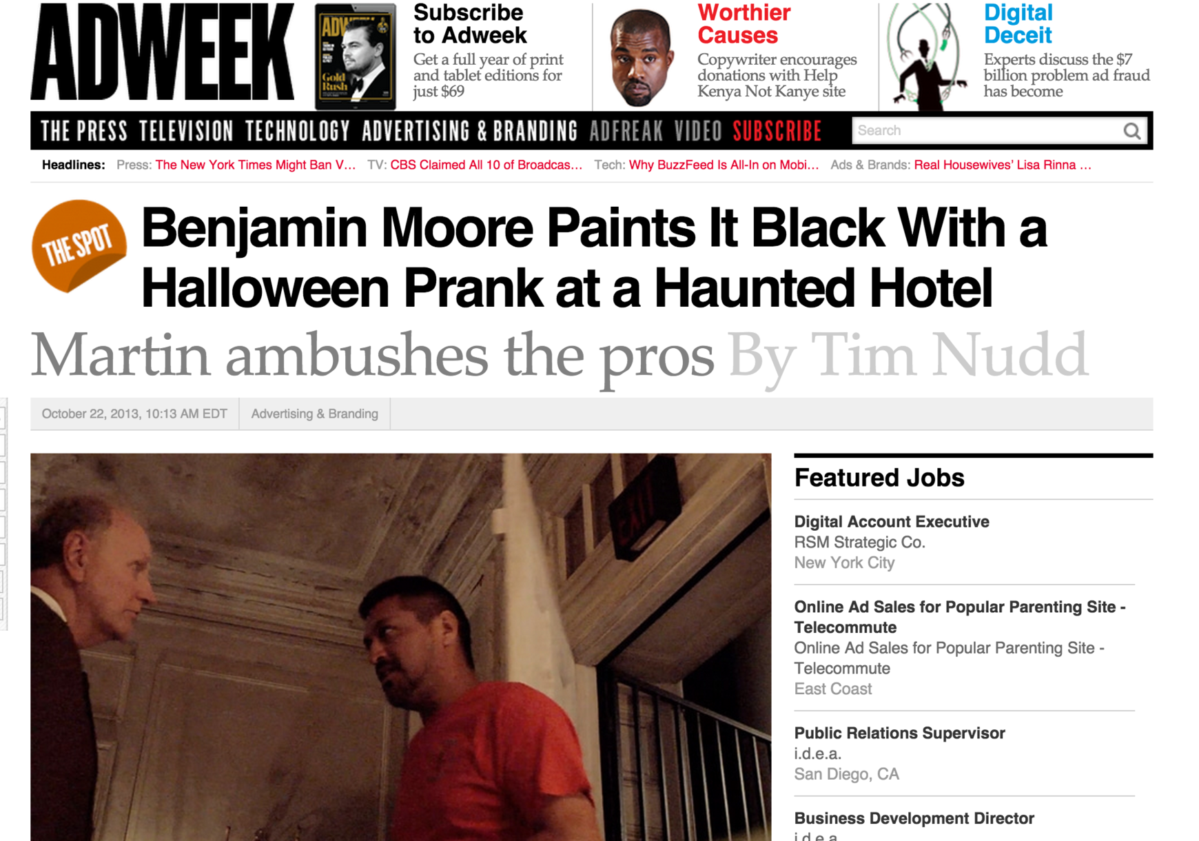 Benjamin Moore Paints It Black With a Halloween Prank at a Haunted Hotel