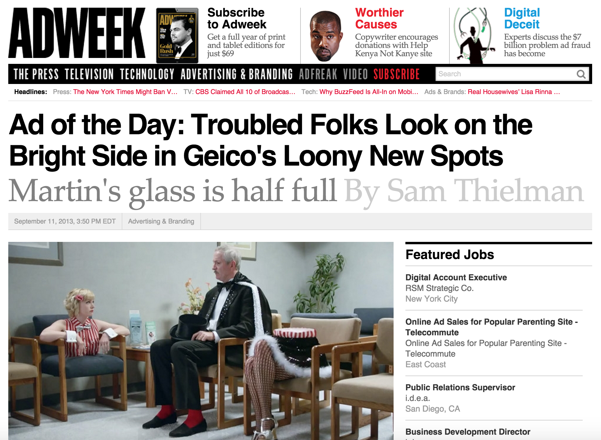 Troubled Folks Look on the Bright Side in Geico's Loony New Spots