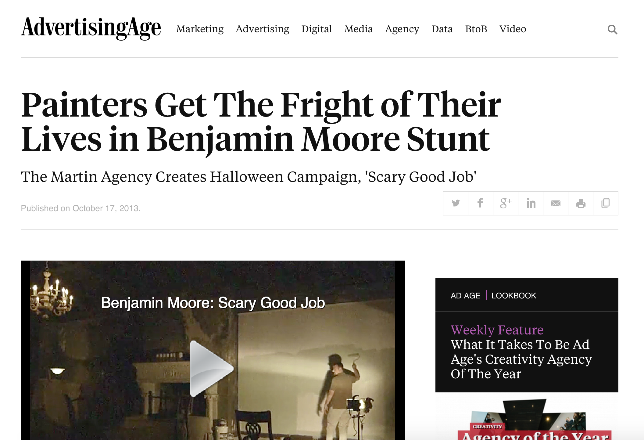 Painters Get The Fright in Benjamin Moore Stunt