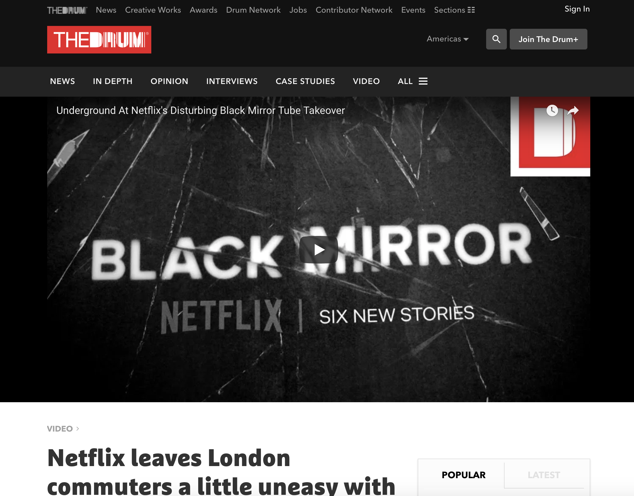 VIDEO Netflix leaves London commuters a little uneasy with Black Mirror tube station take over