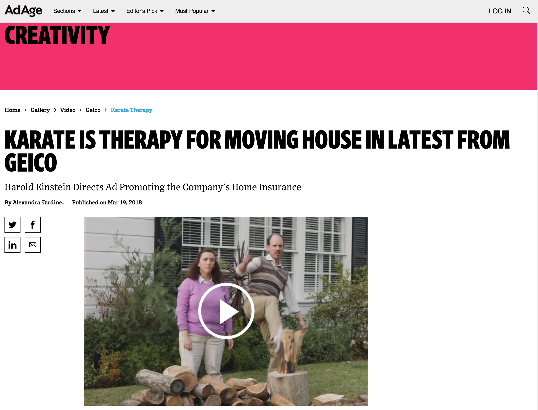 Karate is Therapy for Moving House in Latest from GEICO