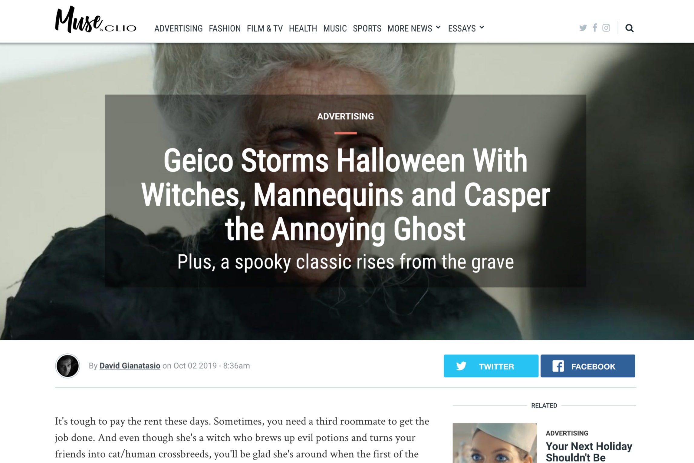 Geico Storms Halloween With Witches, Mannequins and Casper the Annoying Ghost