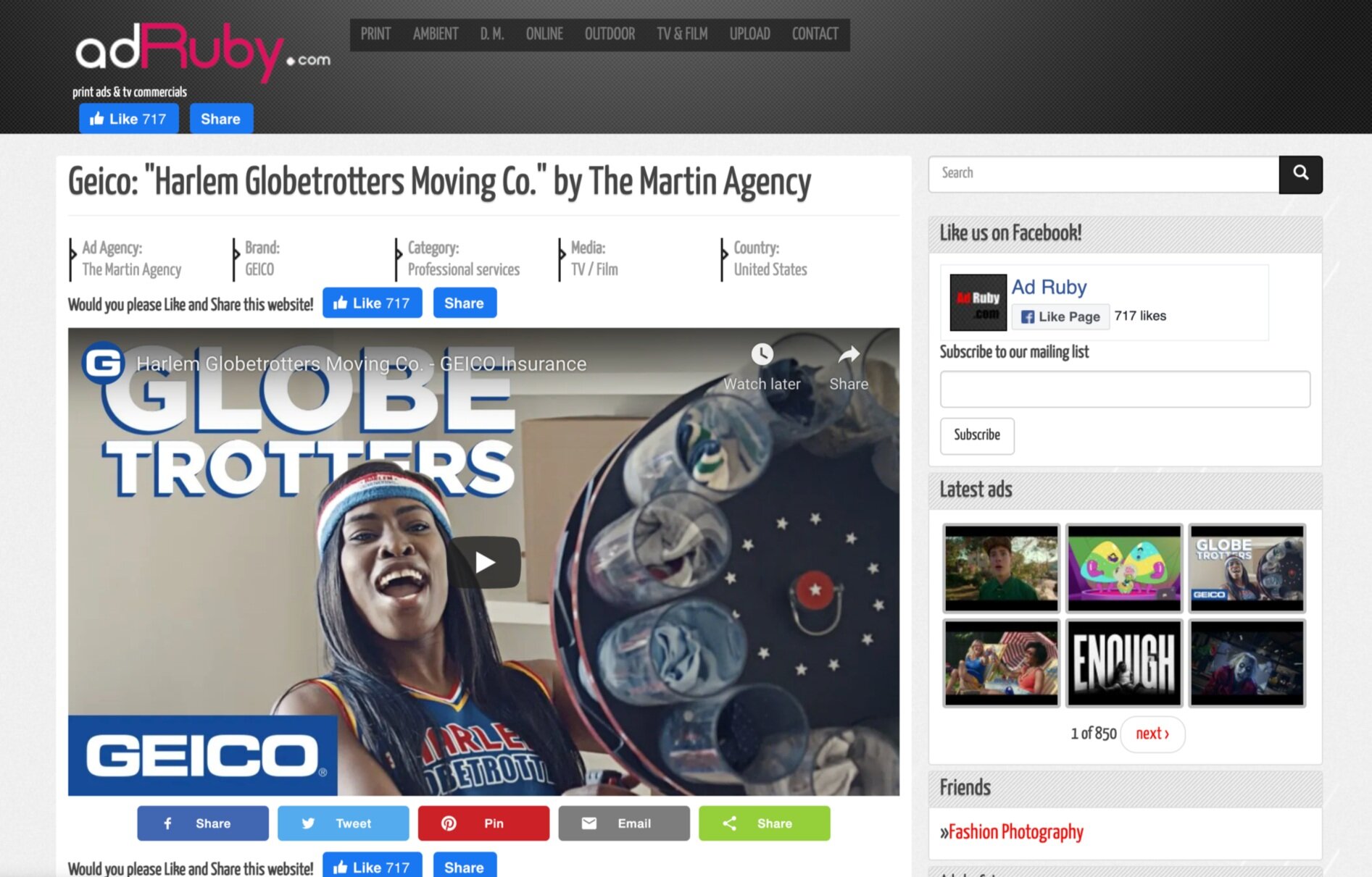 Geico: "Harlem Globetrotters Moving Co." by The Martin Agency