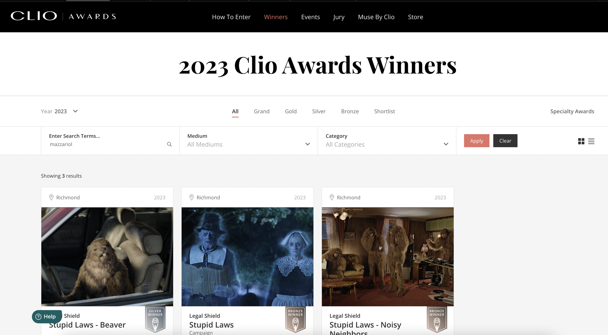 LegalShield gets Silver and Bronze (2x) at the Clio Awards 2023