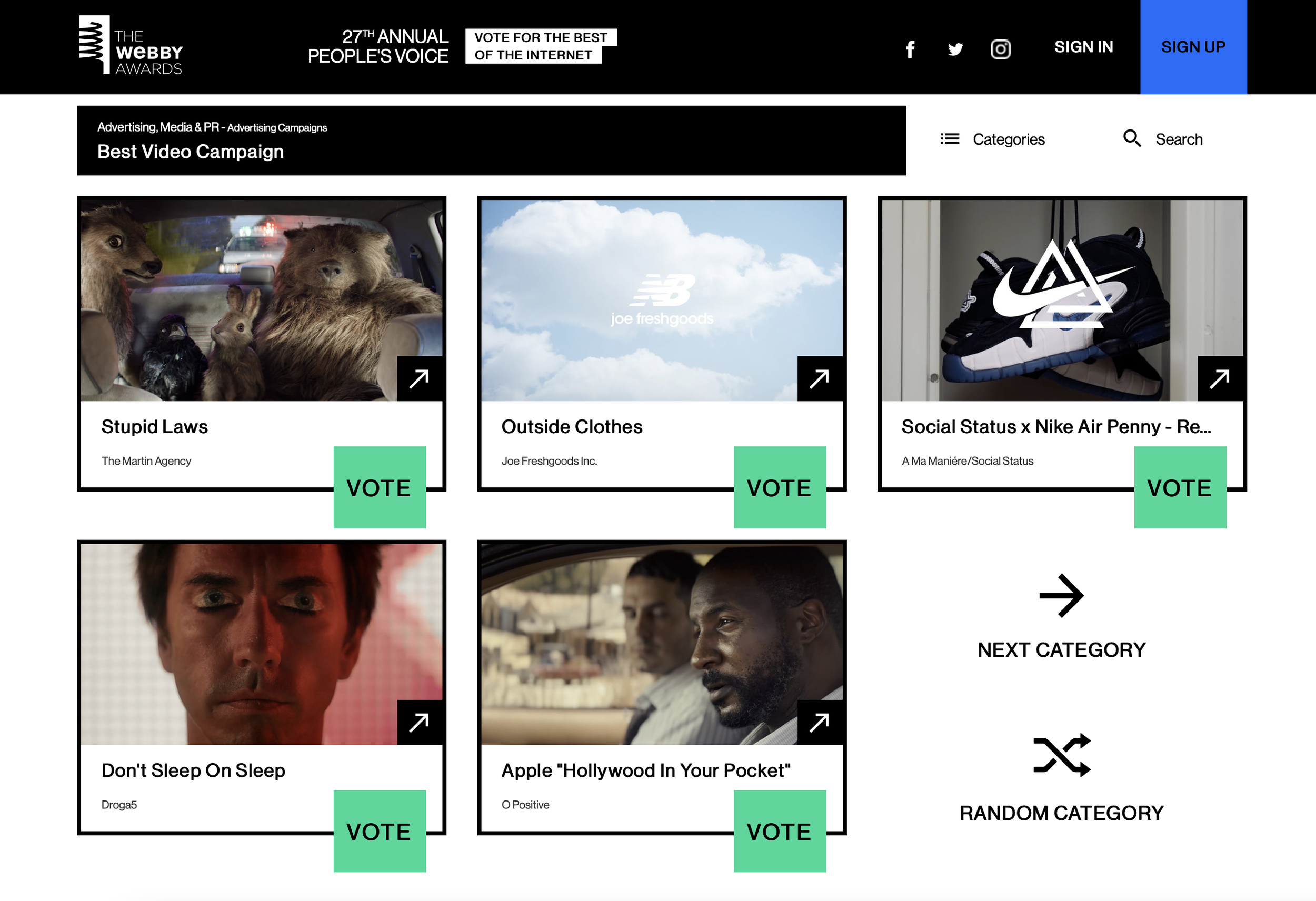 LegalShield nominated for best Video Campaign at the Webby's