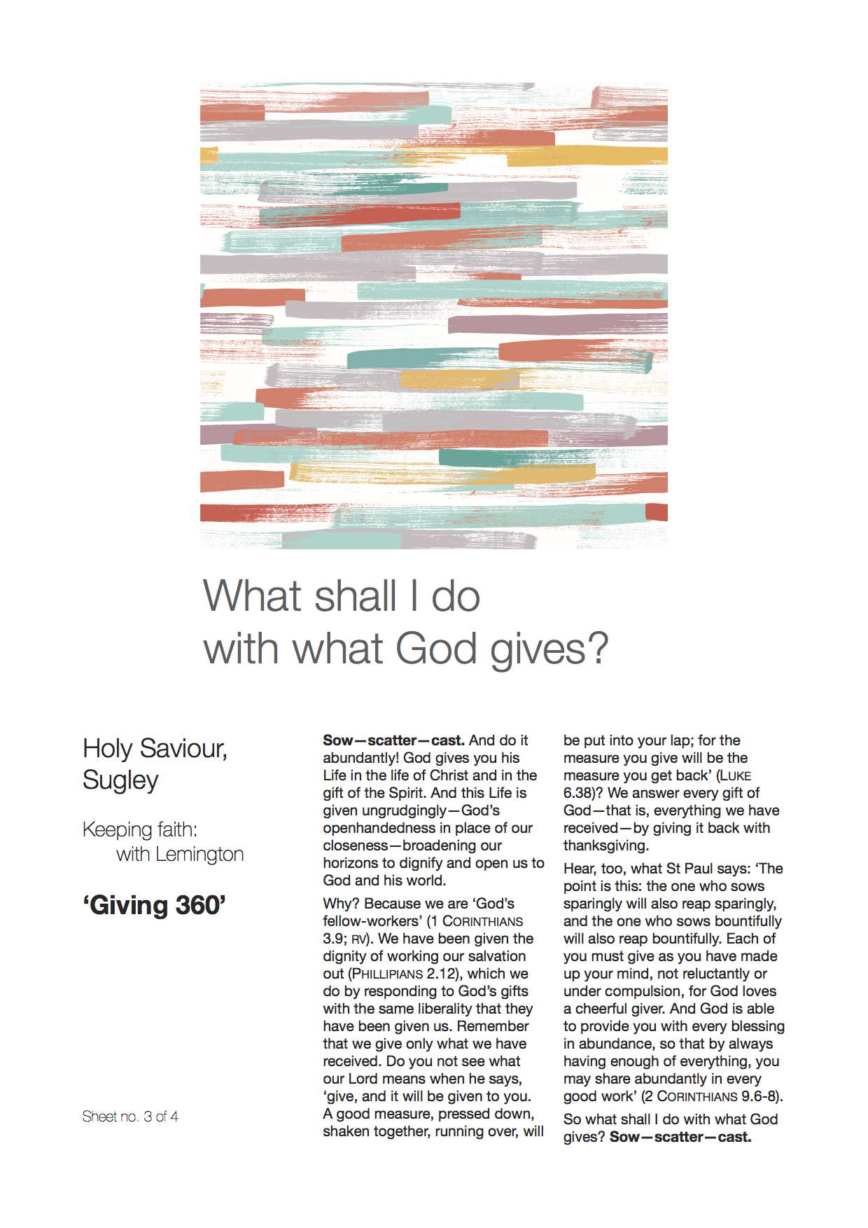 The third and final sheet in the series (the fourth was a response card!) 