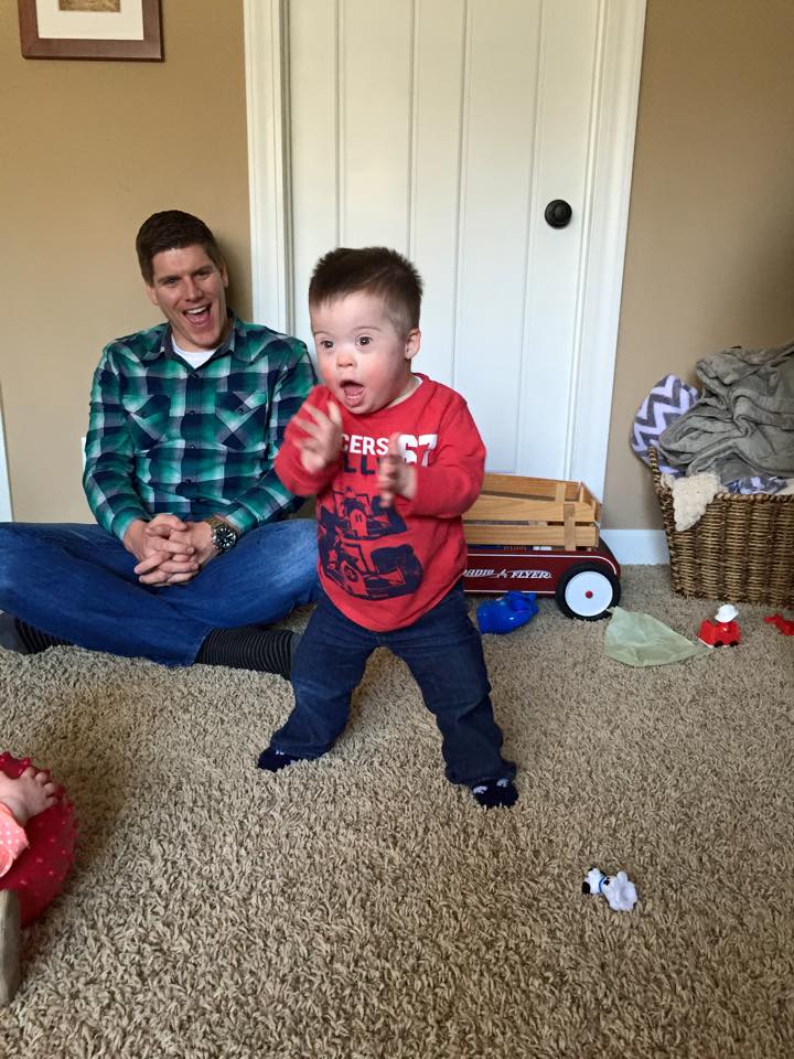 Jack entertained the guests with his excitement of standing! 