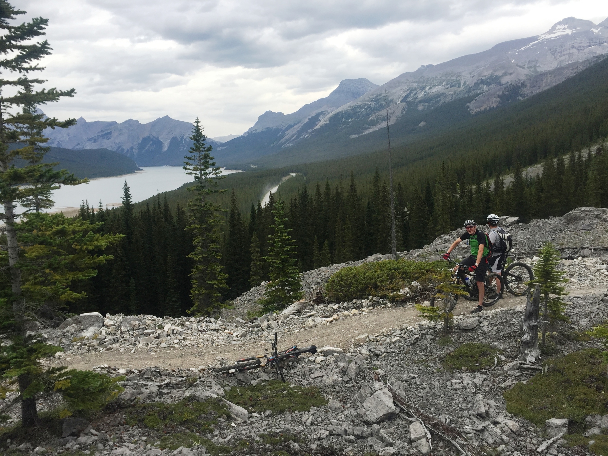 A view of Spray Lakes from the HR Trail