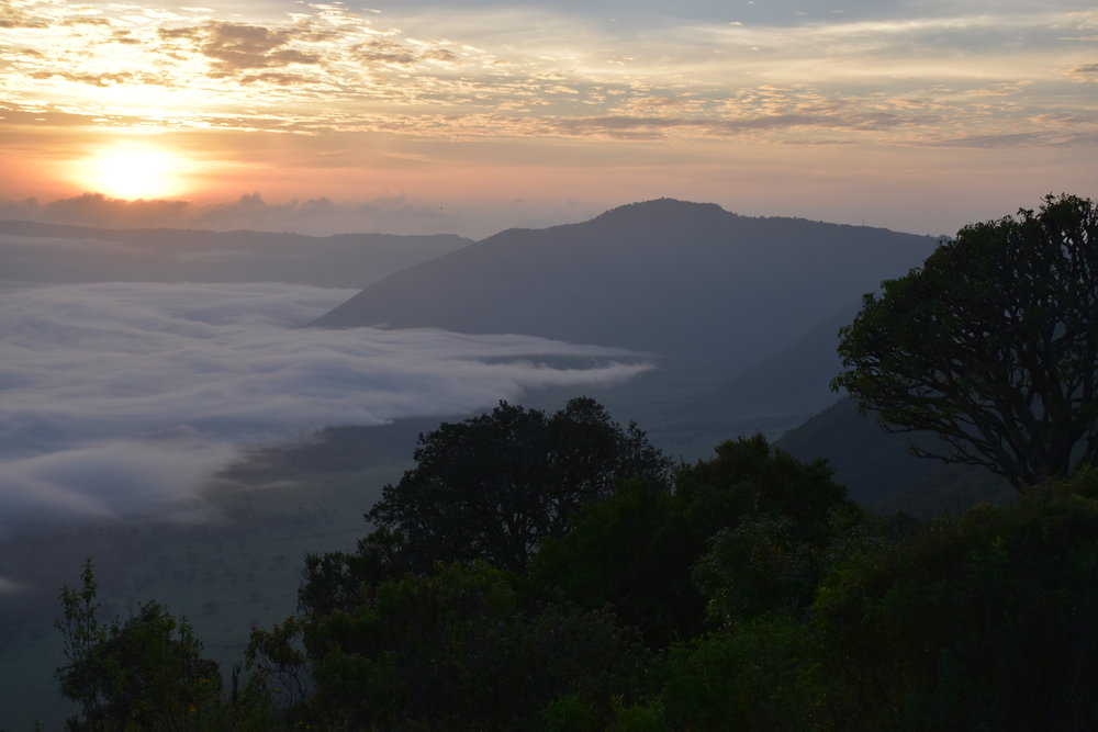 Ngorongora Crater at sunrise