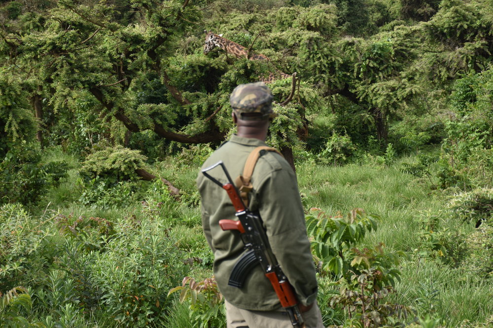 our ranger guide with a submachine gun