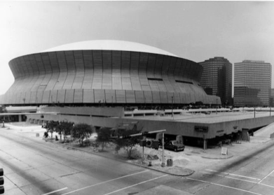 NEW ORLEANS: Curtis & Davis. Louisiana Superdome, New Orleans, LA, 1967-1975. Photo by Franck – Bertacci circa 1975. The Historic New Orleans Collection. 