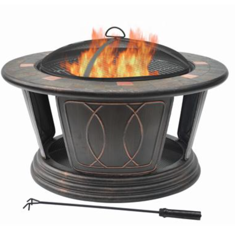 Fire pits bring your backyard ideas to life, as well as your family!- Photo courtesy of Home Depot