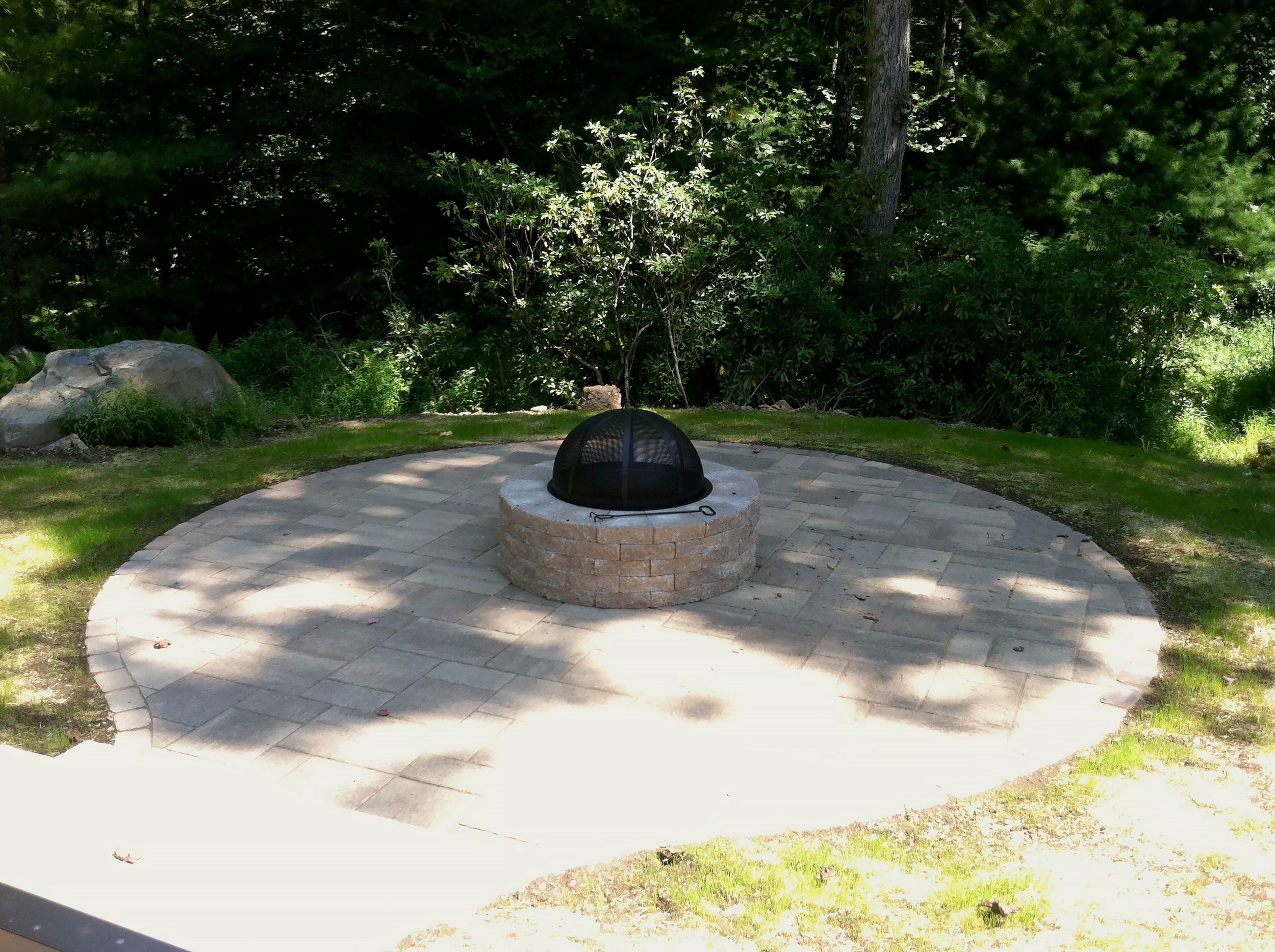 Paver Patio with a Fire Pit in Fishkill, NY | Fishkill, NY PAtio Design Ideas