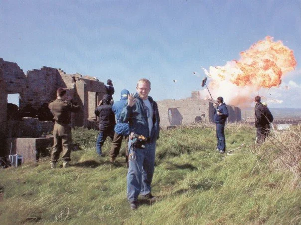 Booming an explosive scene in Churchill , with Sound Utility, Woody Gregson giving the okay
