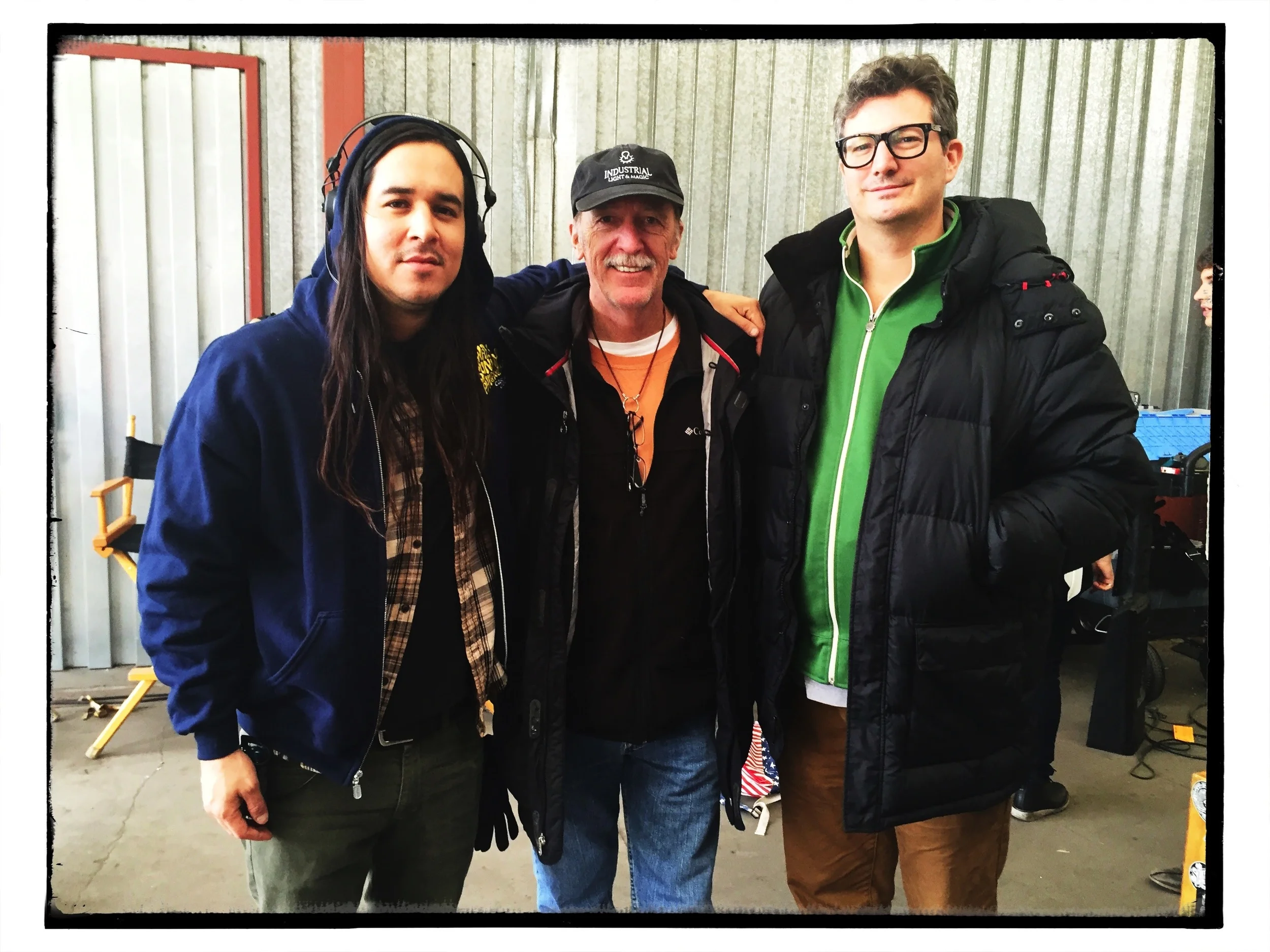 With Daniel Quintana and Randy Johnson, on the set of The Fosters