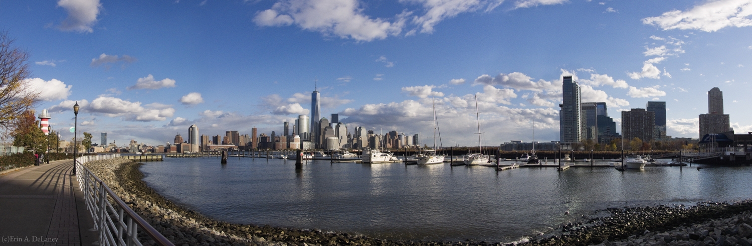 Manhattan and Jersey City Skyline Harbor View, 2013