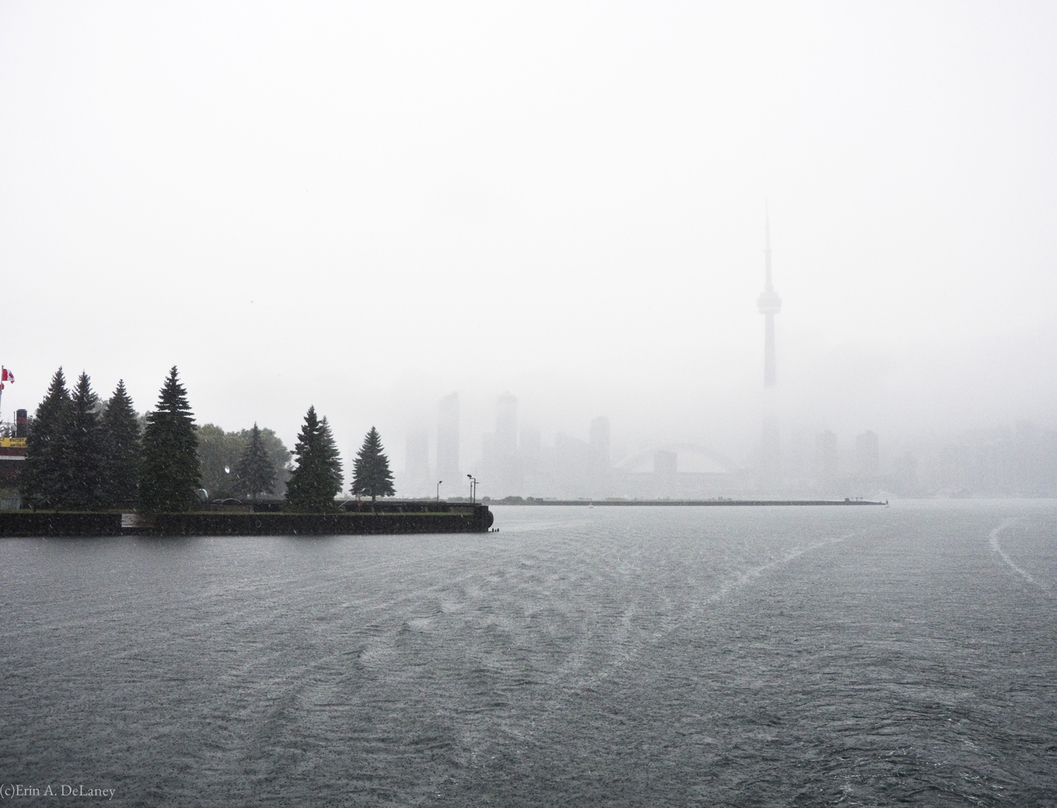 Toronto Harbour Skyline in the Rain, 2012