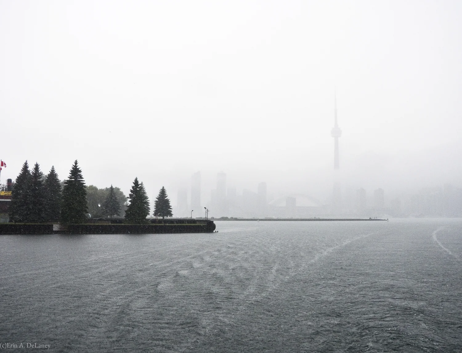 Toronto Harbour Skyline in the Rain, 2012